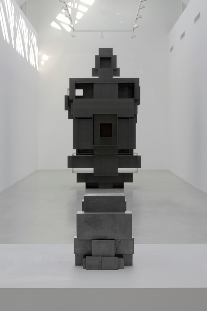 The first exhibition space is occupied by the work Hole, a four-metre-high model of a house as a body.