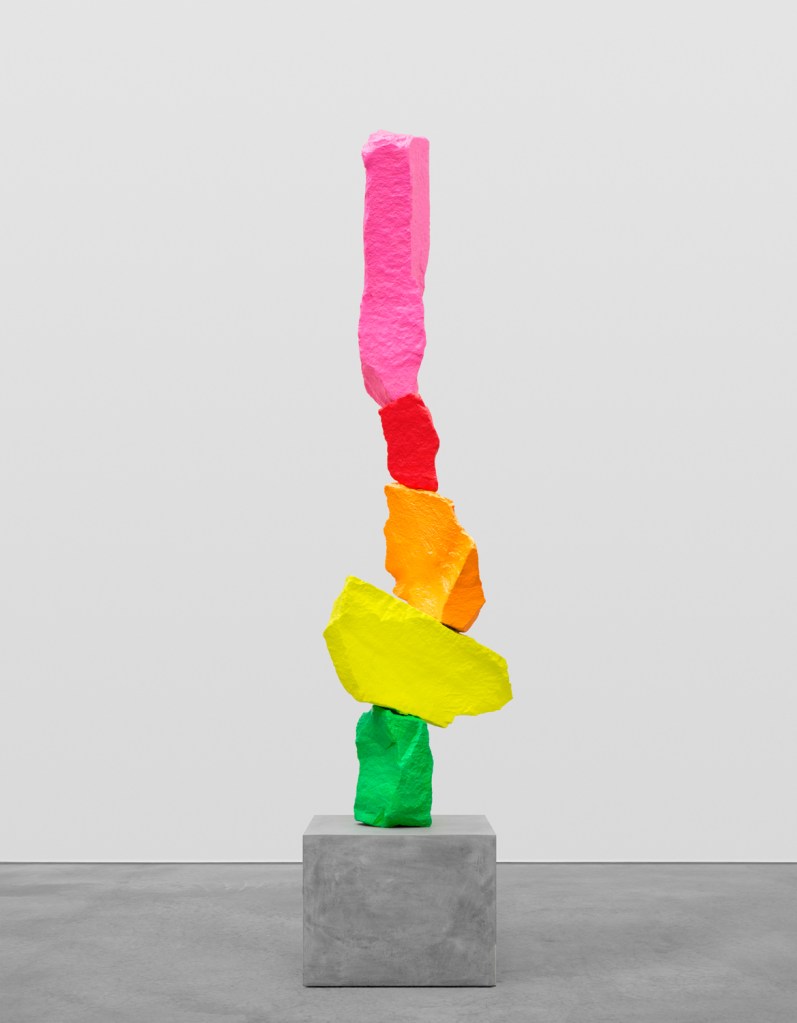 Ugo Rondinone, Green yellow orange red pink mountain 2015. Copyright the artist, courtesy Sadie Coles HQ, London.