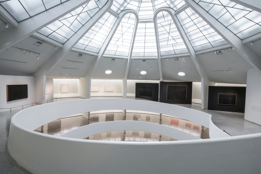  Installation view: Alberto Burri: The Trauma of Painting, October 9, 2015-January 6, 2016, Solomon R. Guggenheim Museum. Photo: David Heald (c) Solomon R. Guggenheim Foundation.