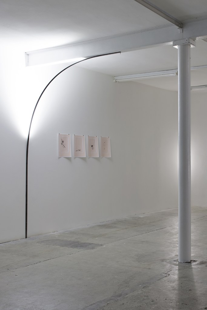 Arco, 2016 and Renders, 2016 LED, iron, digital prints on graph paper Courtesy Galleria Giustini Stagetti, Rome, Formafantasma