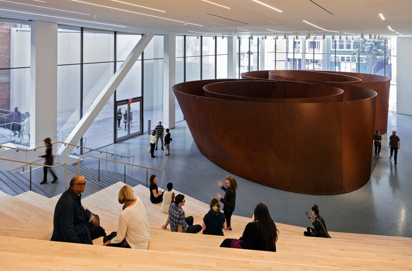 Roberts Family Gallery featuring Richard Serra’s Sequence (2006) at SFMOMA; photo: © Henrik Kam, courtesy SFMOMA.